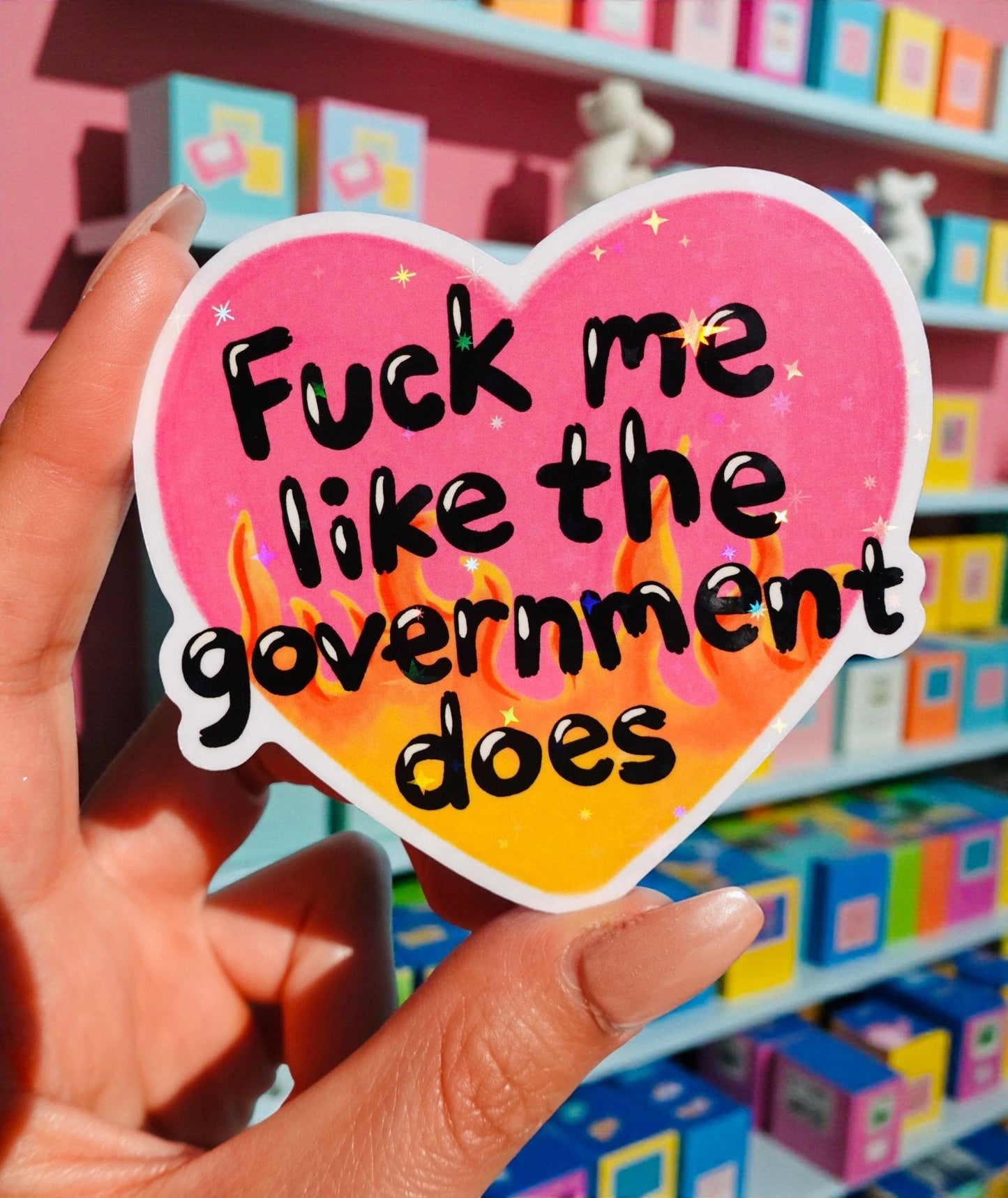 Fuck Me Like the Government Does Sticker - Starry Skies Austin