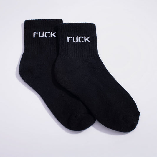 Fuck Quarter Crew Socks - Starry Skies Austin