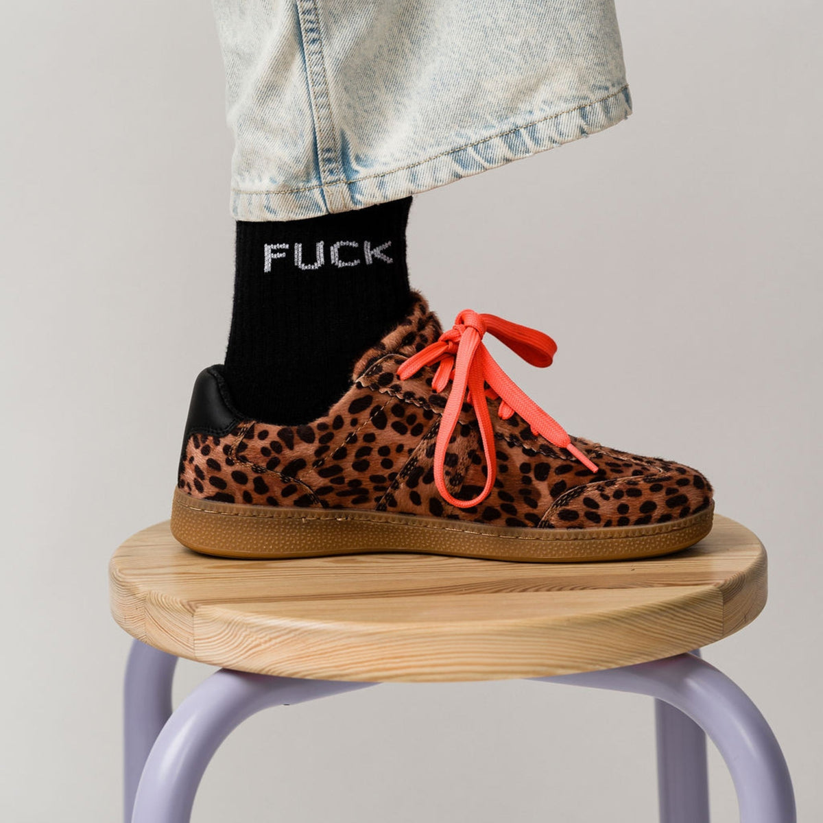 Fuck Quarter Crew Socks - Starry Skies Austin