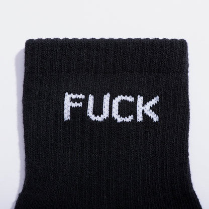 Fuck Quarter Crew Socks - Starry Skies Austin