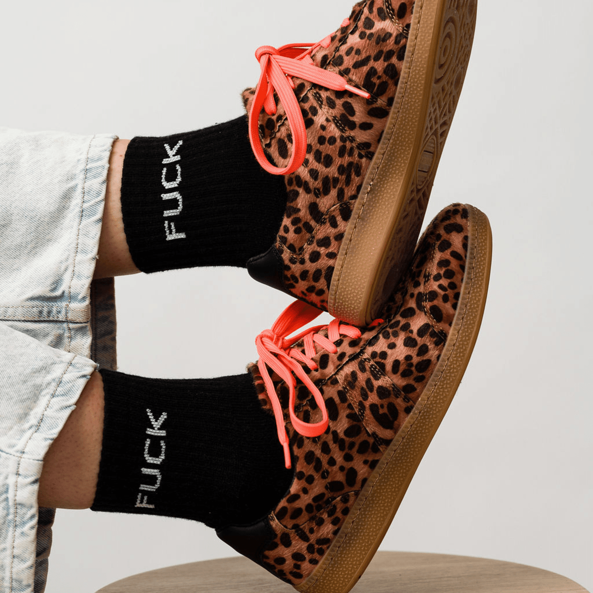 Fuck Quarter Crew Socks - Starry Skies Austin