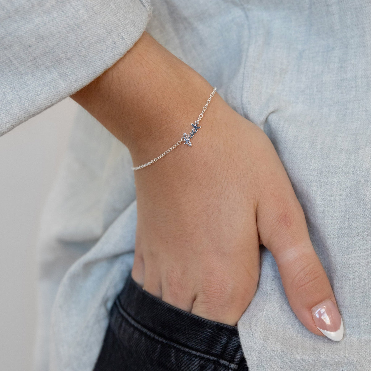 Fuck Script Bracelet - Starry Skies Austin
