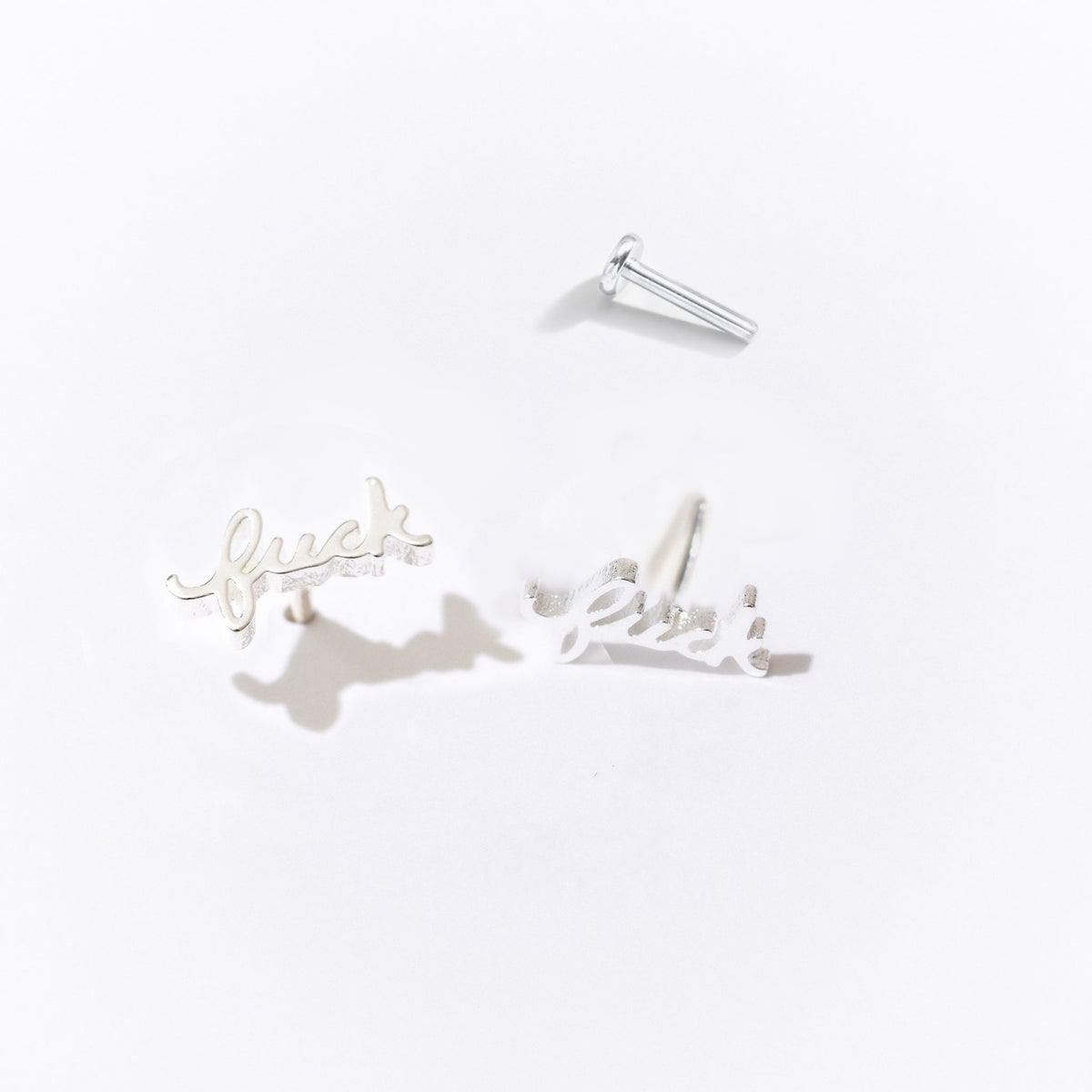 Fuck Script Flat Back Studs - Starry Skies Austin
