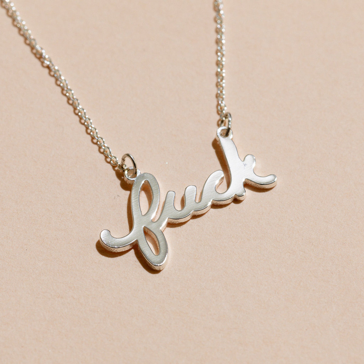 Fuck Script Necklace - Starry Skies Austin