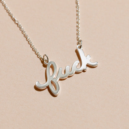 Fuck Script Necklace - Starry Skies Austin