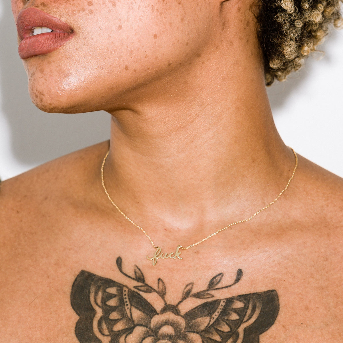 Fuck Script Necklace - Starry Skies Austin