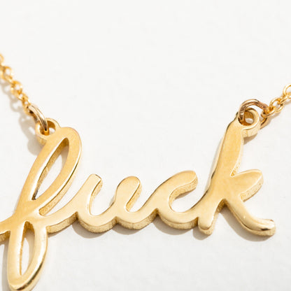 Fuck Script Necklace - Starry Skies Austin