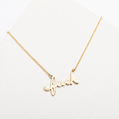 Fuck Script Necklace - Starry Skies Austin