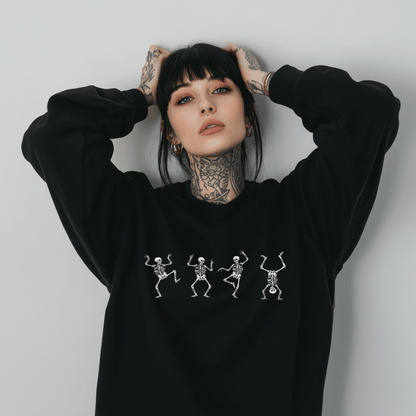 Fuck Trump Dancing Skeleton Sweatshirt - Starry Skies Austin