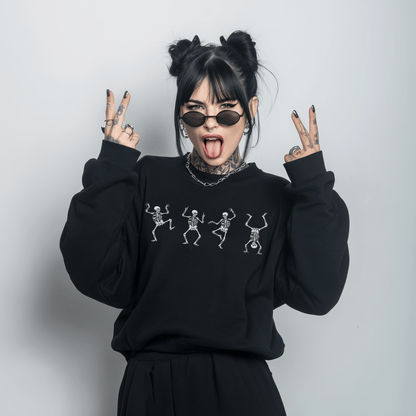 Fuck Trump Dancing Skeleton Sweatshirt - Starry Skies Austin