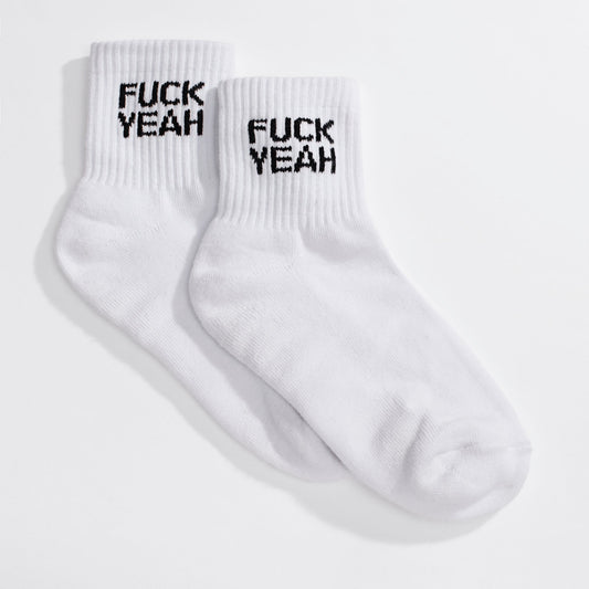 Fuck Yeah Quarter Crew Socks - Starry Skies Austin