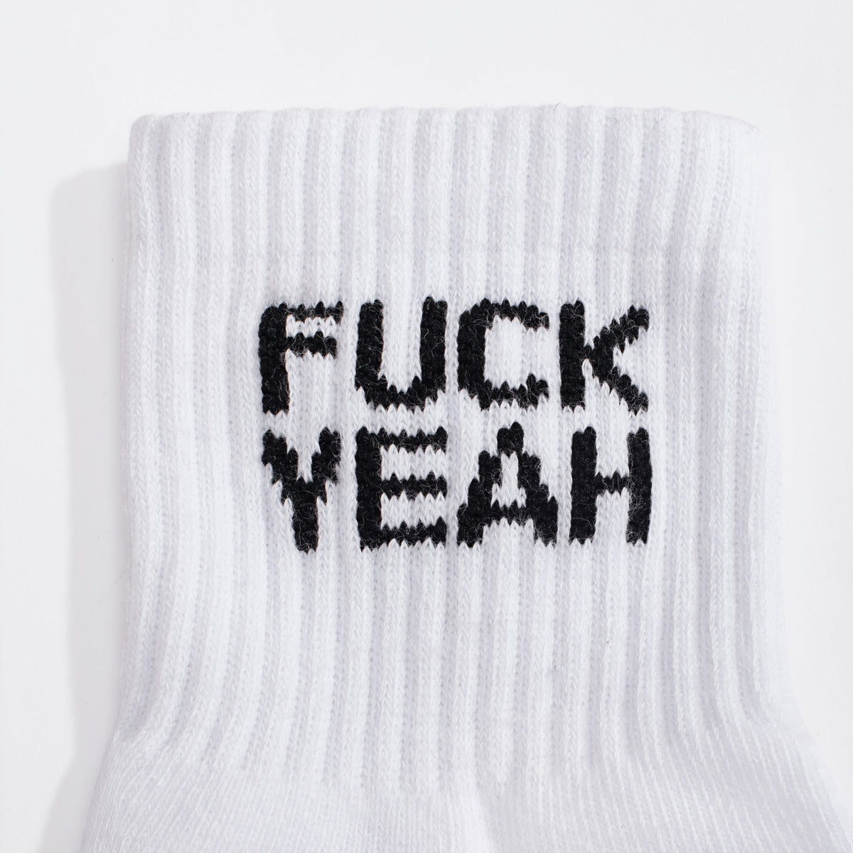Fuck Yeah Quarter Crew Socks - Starry Skies Austin