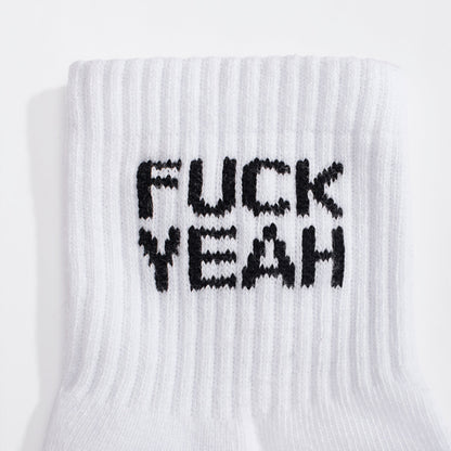 Fuck Yeah Quarter Crew Socks - Starry Skies Austin