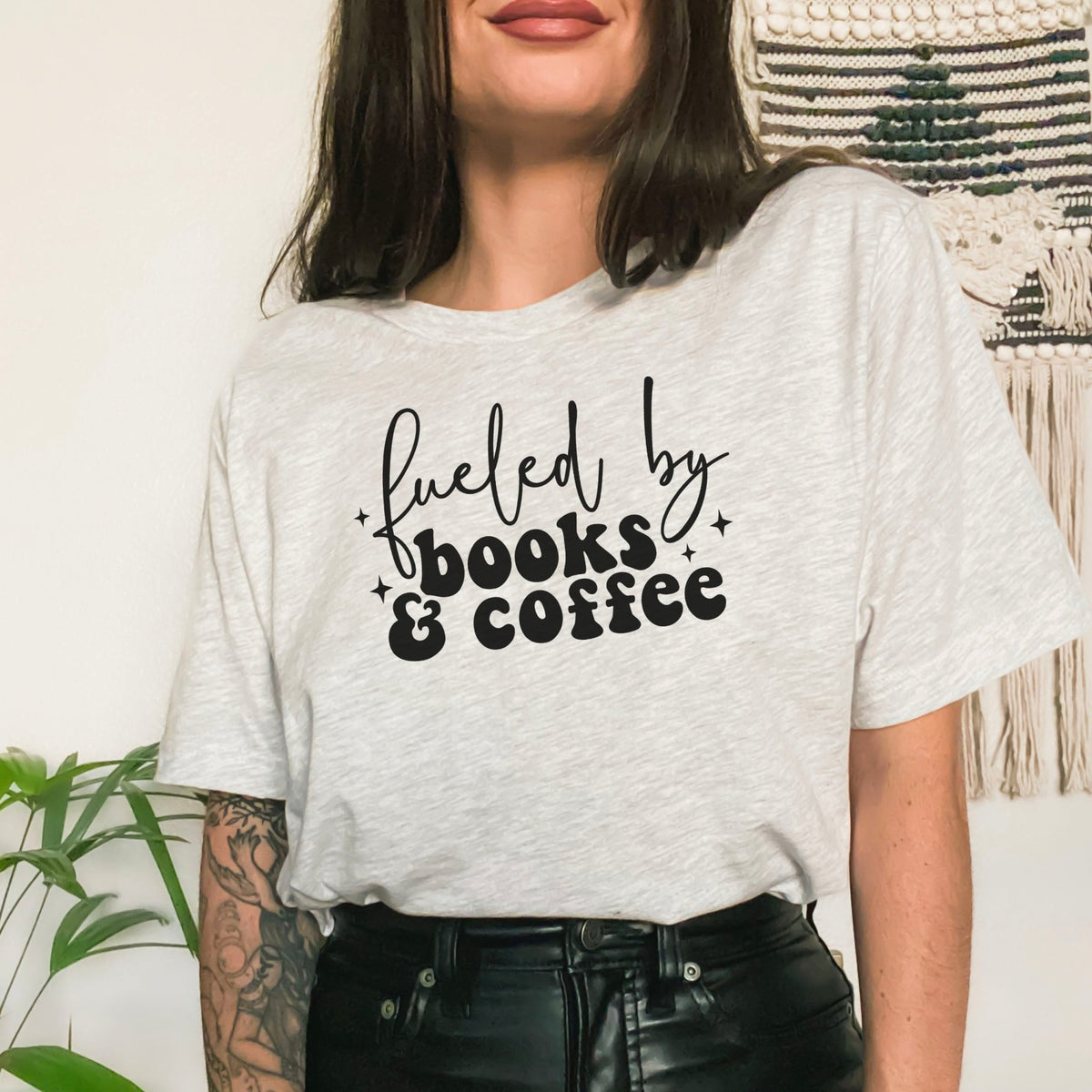 Fueled By Books And Coffee Gildan Softstyle Shirt - Starry Skies Austin