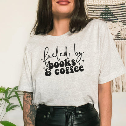 Fueled By Books And Coffee Gildan Softstyle Shirt - Starry Skies Austin