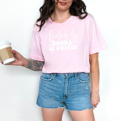 Fueled By Books And Coffee Gildan Softstyle Shirt - Starry Skies Austin