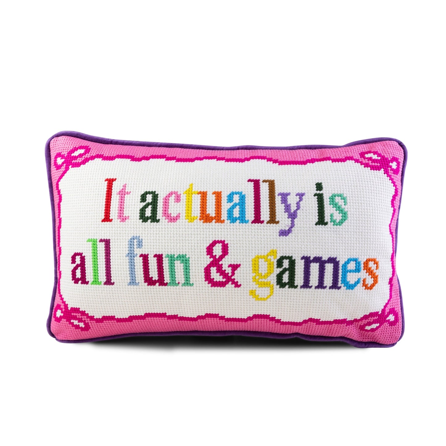 Fun And Games Needlepoint Pillow - Starry Skies Austin