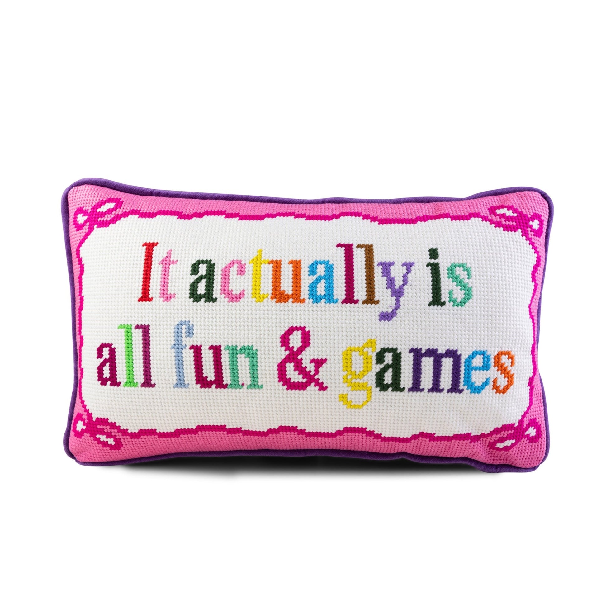 Fun And Games Needlepoint Pillow - Starry Skies Austin