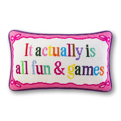 Fun And Games Needlepoint Pillow - Starry Skies Austin