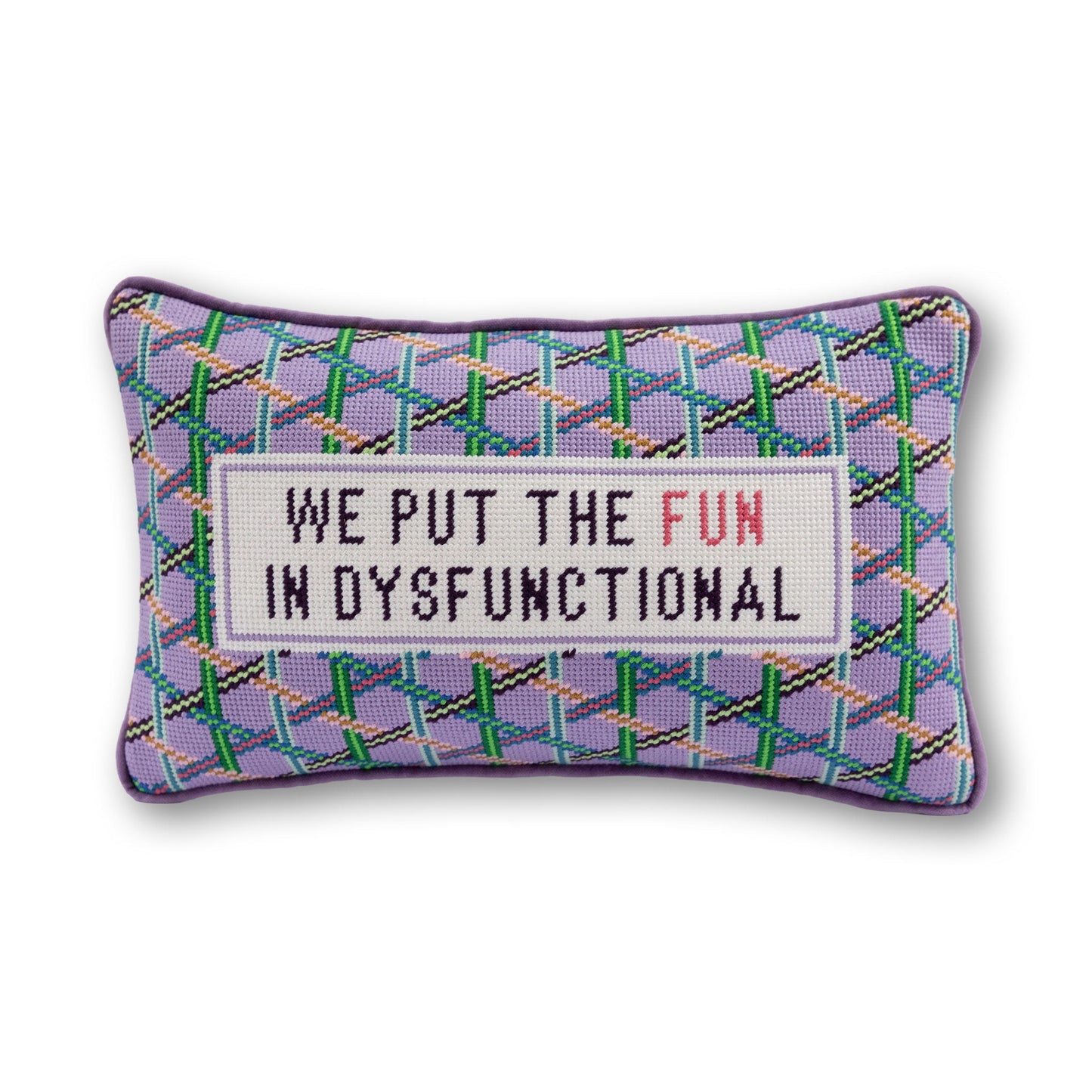 Fun in Dysfunctional Needlepoint Pillow - Starry Skies Austin