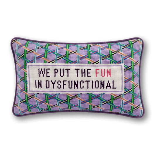 Fun in Dysfunctional Needlepoint Pillow - Starry Skies Austin