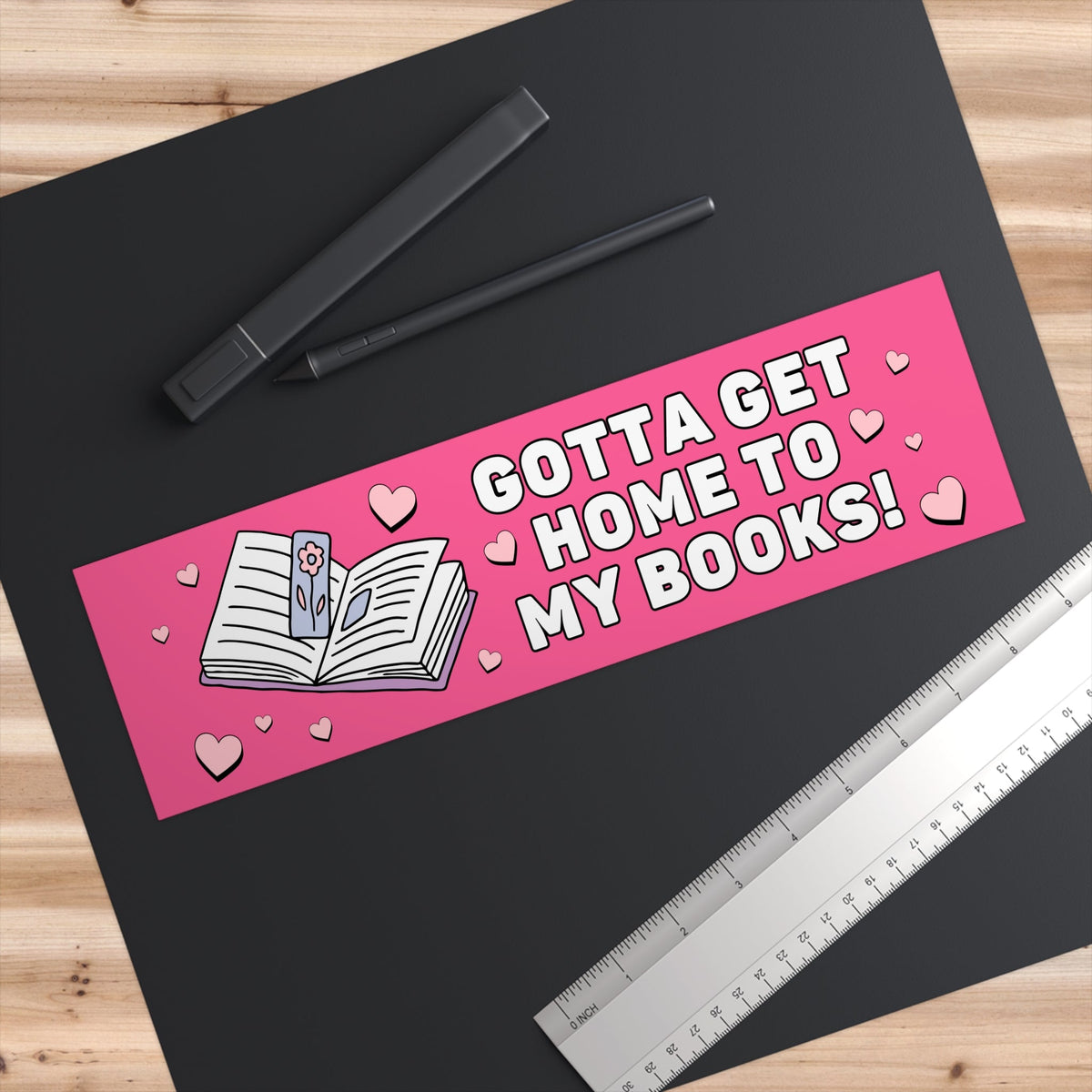 Funny Bookish Bumper Sticker for Romance Reader: Gotta Get Home To My Books! - Starry Skies Austin