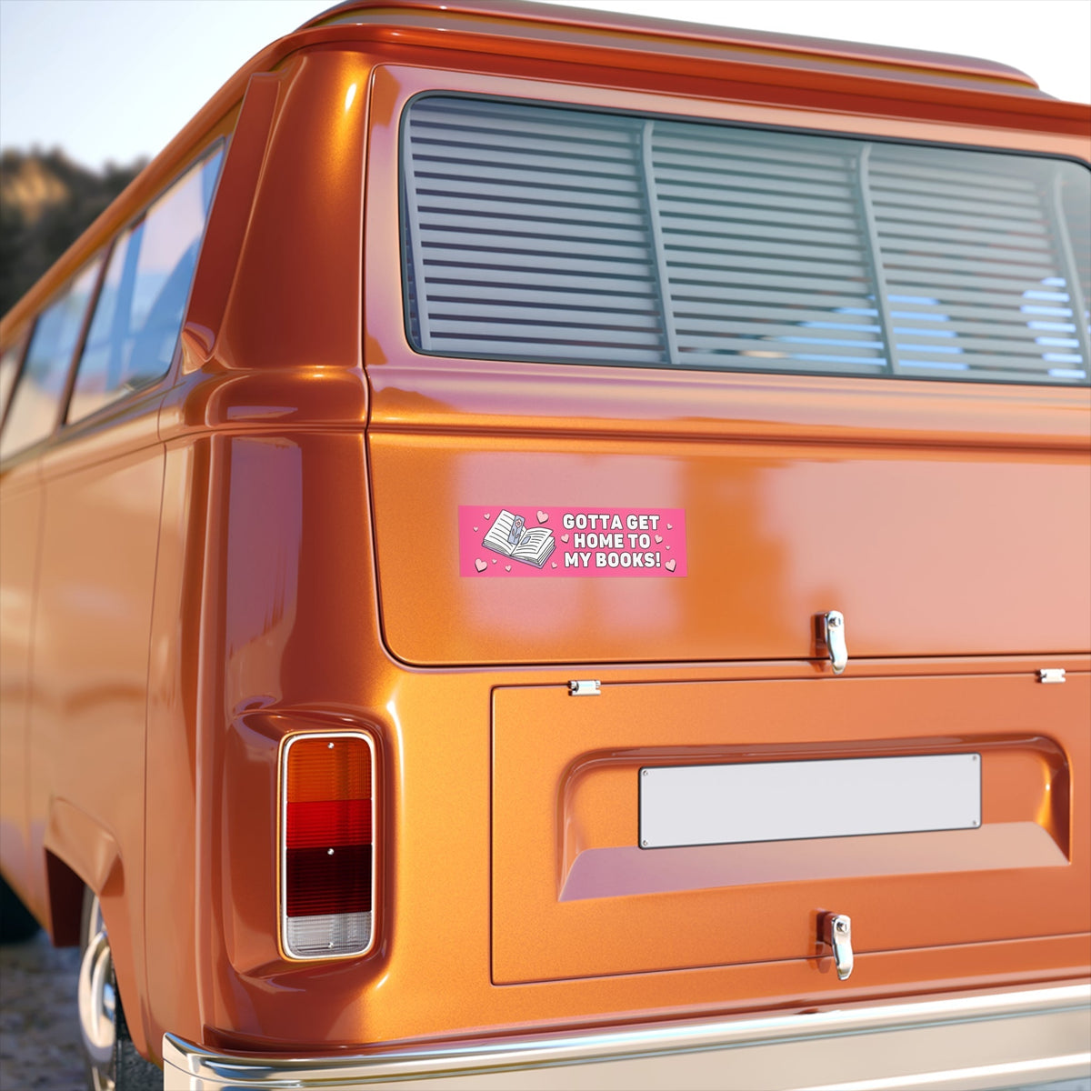 Funny Bookish Bumper Sticker for Romance Reader: Gotta Get Home To My Books! - Starry Skies Austin