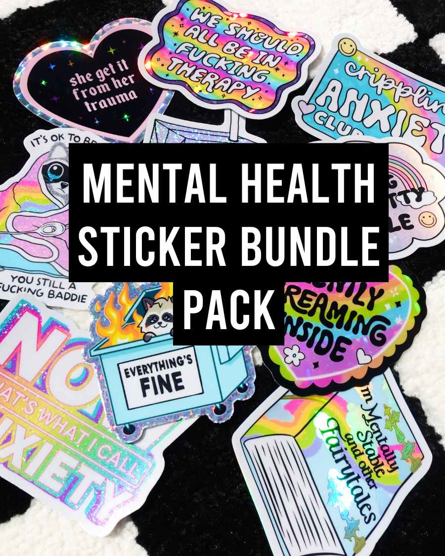 Funny Mental Health Sticker Pack - Starry Skies Austin