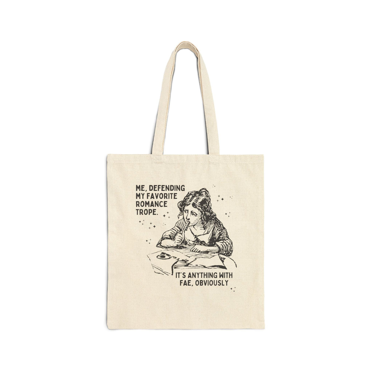 Funny Romantasy Bookish Tote Bag for Romance Reader Who Loves Books About Fae - Starry Skies Austin