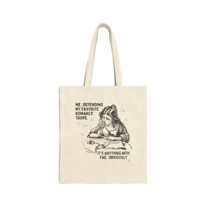 Funny Romantasy Bookish Tote Bag for Romance Reader Who Loves Books About Fae - Starry Skies Austin