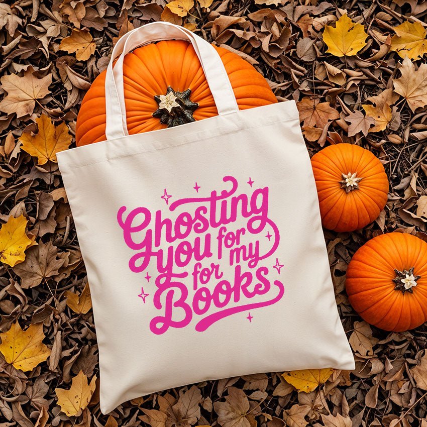 Ghosting You for My Books Canvas Tote Bag - Starry Skies Austin