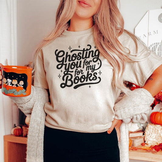 Ghosting You for My Books Gildan Softstyle Shirt - Starry Skies Austin