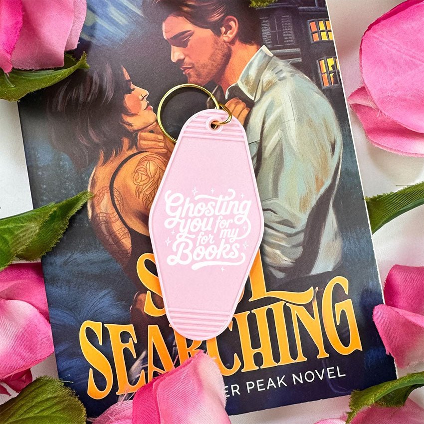 Ghosting You for My Books Retro Motel Keychain - Starry Skies Austin