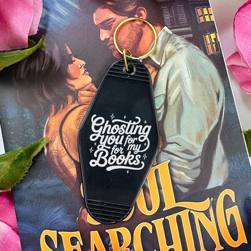 Ghosting You for My Books Retro Motel Keychain - Starry Skies Austin