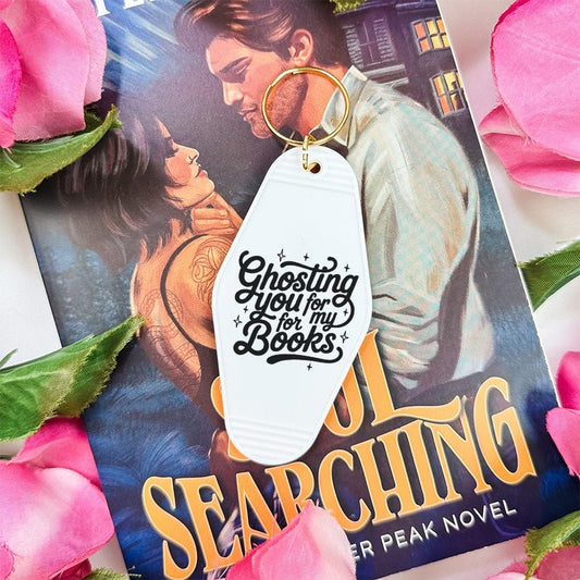 Ghosting You for My Books Retro Motel Keychain - Starry Skies Austin