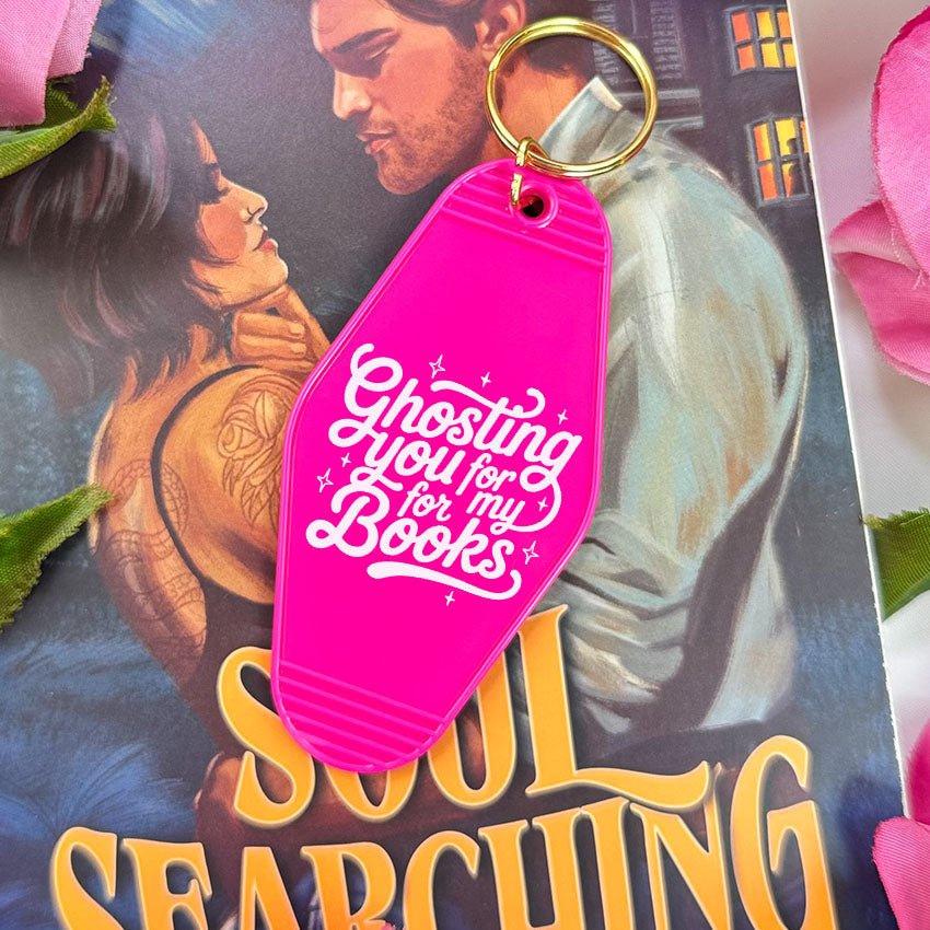 Ghosting You for My Books Retro Motel Keychain - Starry Skies Austin