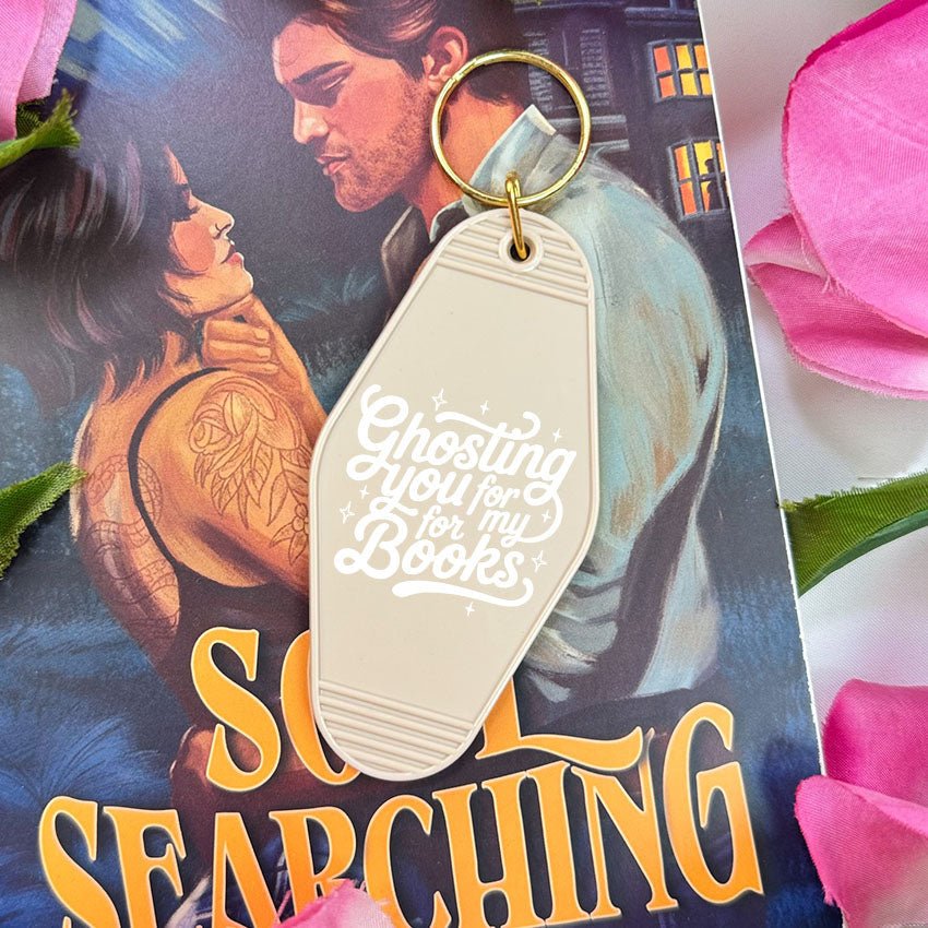 Ghosting You for My Books Retro Motel Keychain - Starry Skies Austin