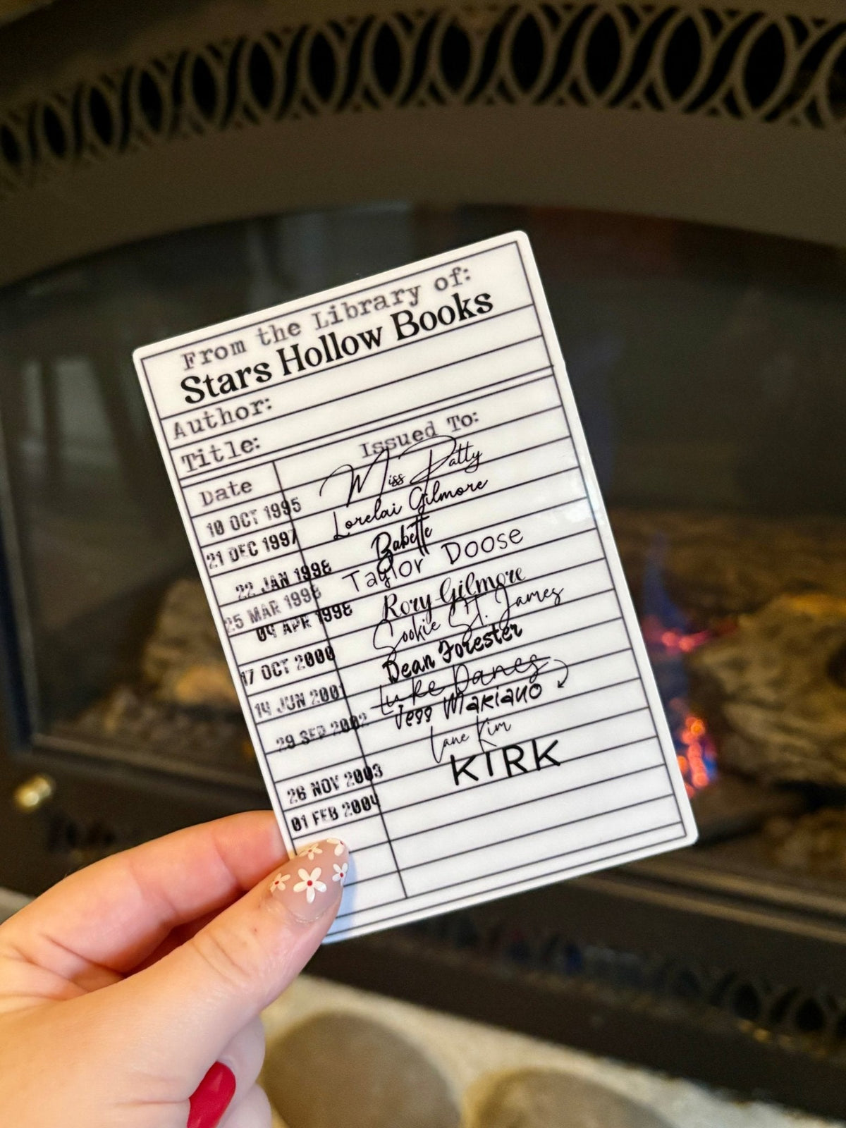 Gilmore Girls Inspired Library Borrow Card Bookmark - Starry Skies Austin