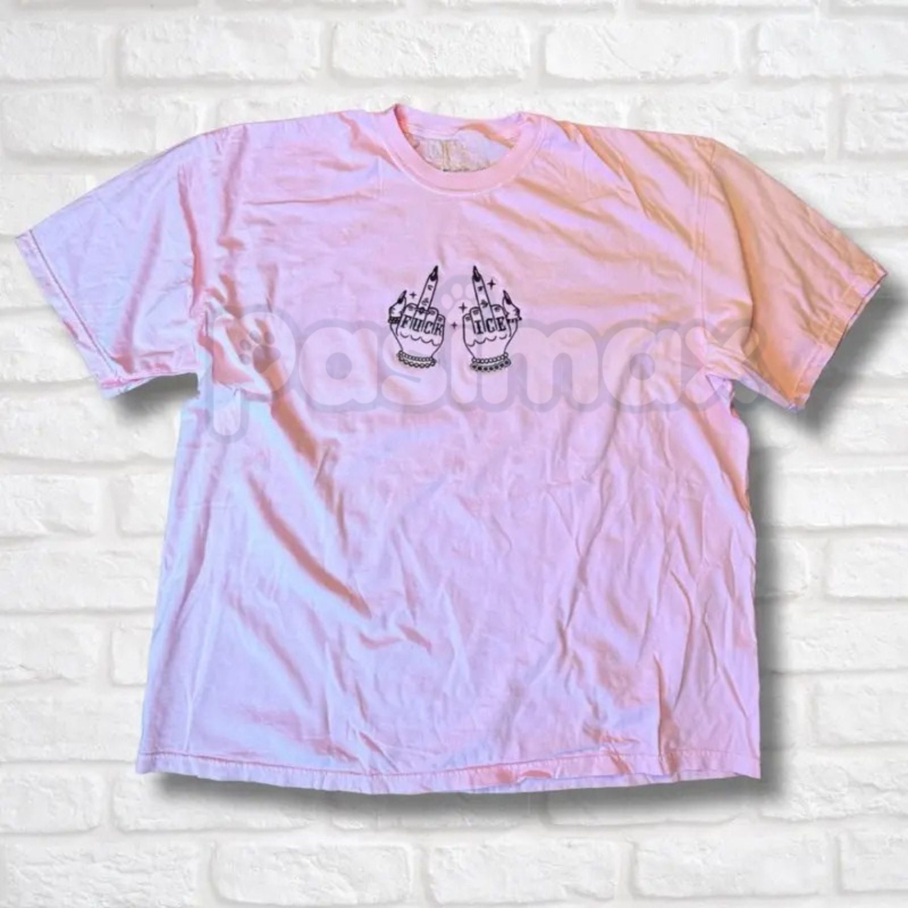 Give ICE The Finger Embroidered Tee – Unisex T-Shirt & Baby Tee, Political Activist Apparel, Bold Statement Shirt - Starry Skies Austin