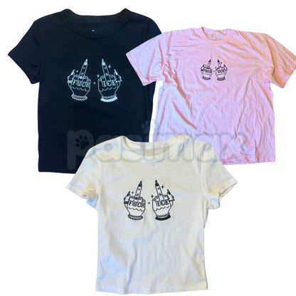 Give ICE The Finger Embroidered Tee – Unisex T-Shirt & Baby Tee, Political Activist Apparel, Bold Statement Shirt - Starry Skies Austin