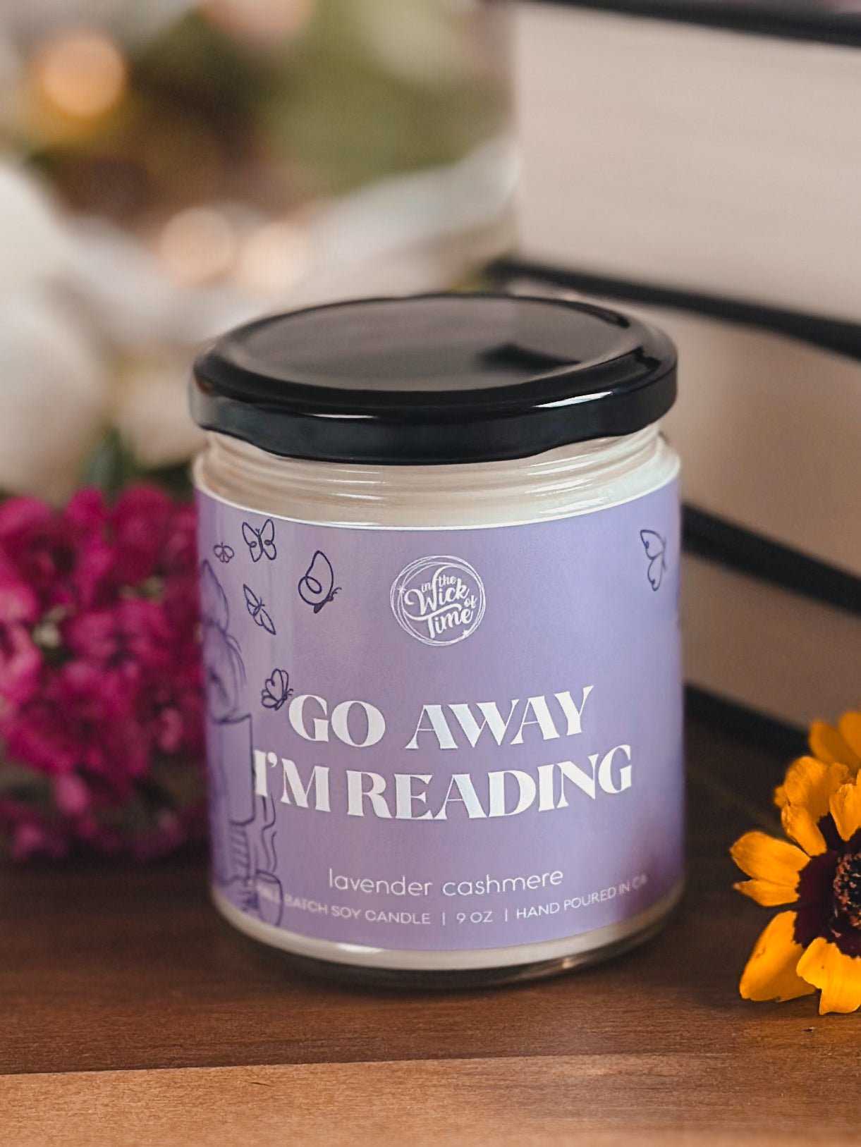 Go Away, I���m Reading Candle - Starry Skies Austin
