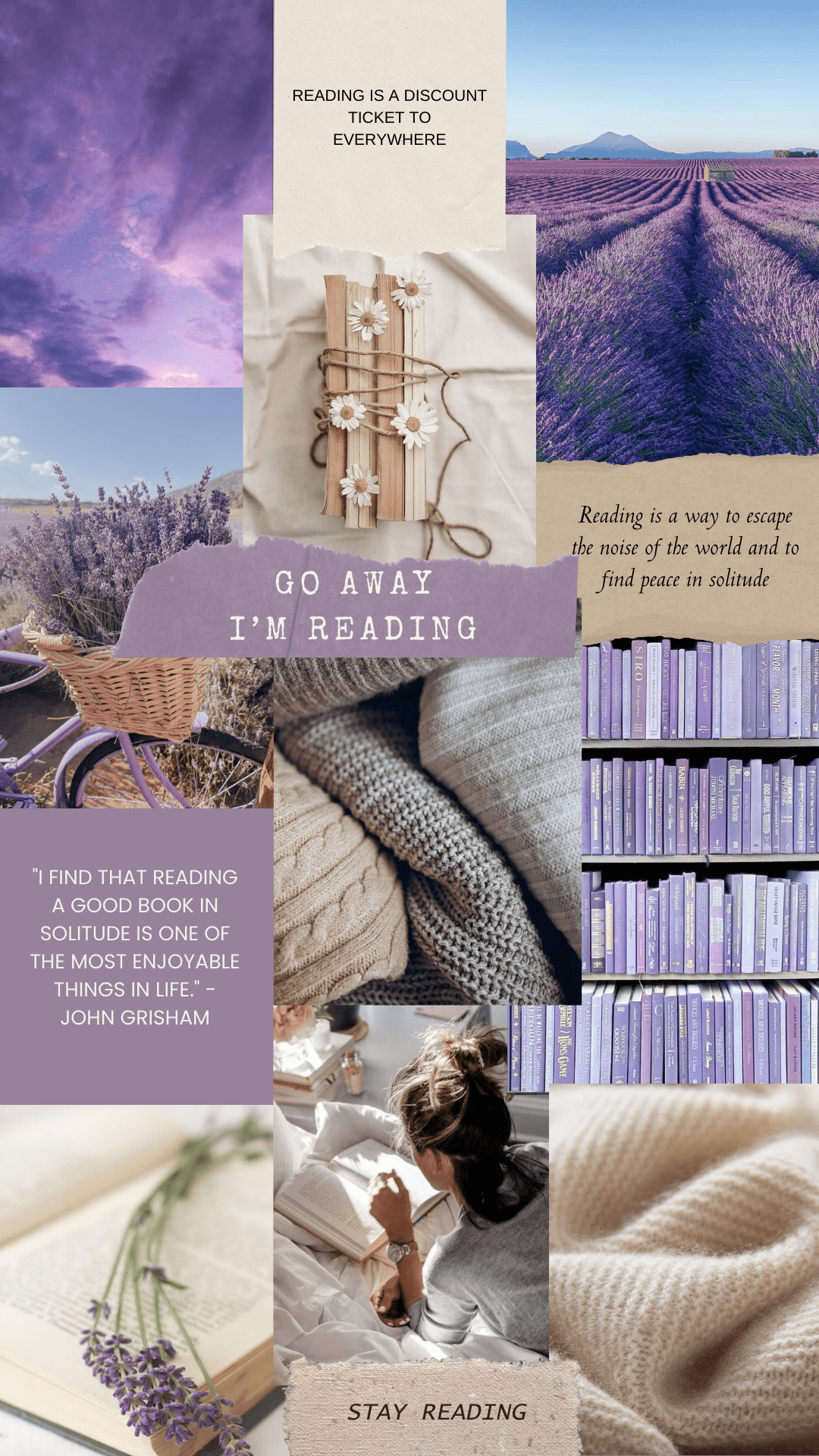Go Away I'm Reading Candle 4 OZ - Starry Skies Austin