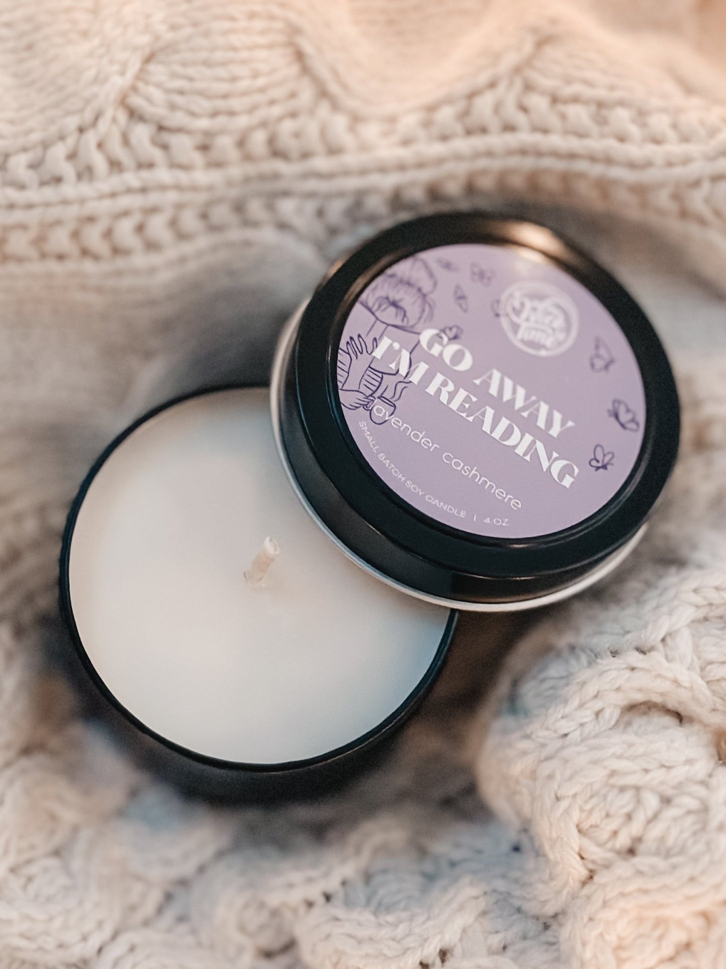 Go Away I'm Reading Candle 4 OZ - Starry Skies Austin