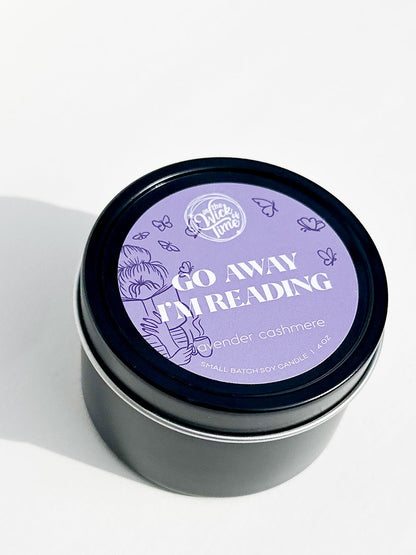 Go Away I'm Reading Candle 4 OZ - Starry Skies Austin