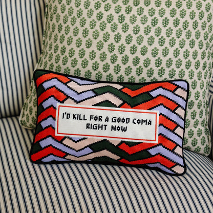 Good Coma Needlepoint Pillow - Starry Skies Austin