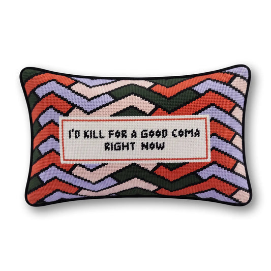 Good Coma Needlepoint Pillow - Starry Skies Austin