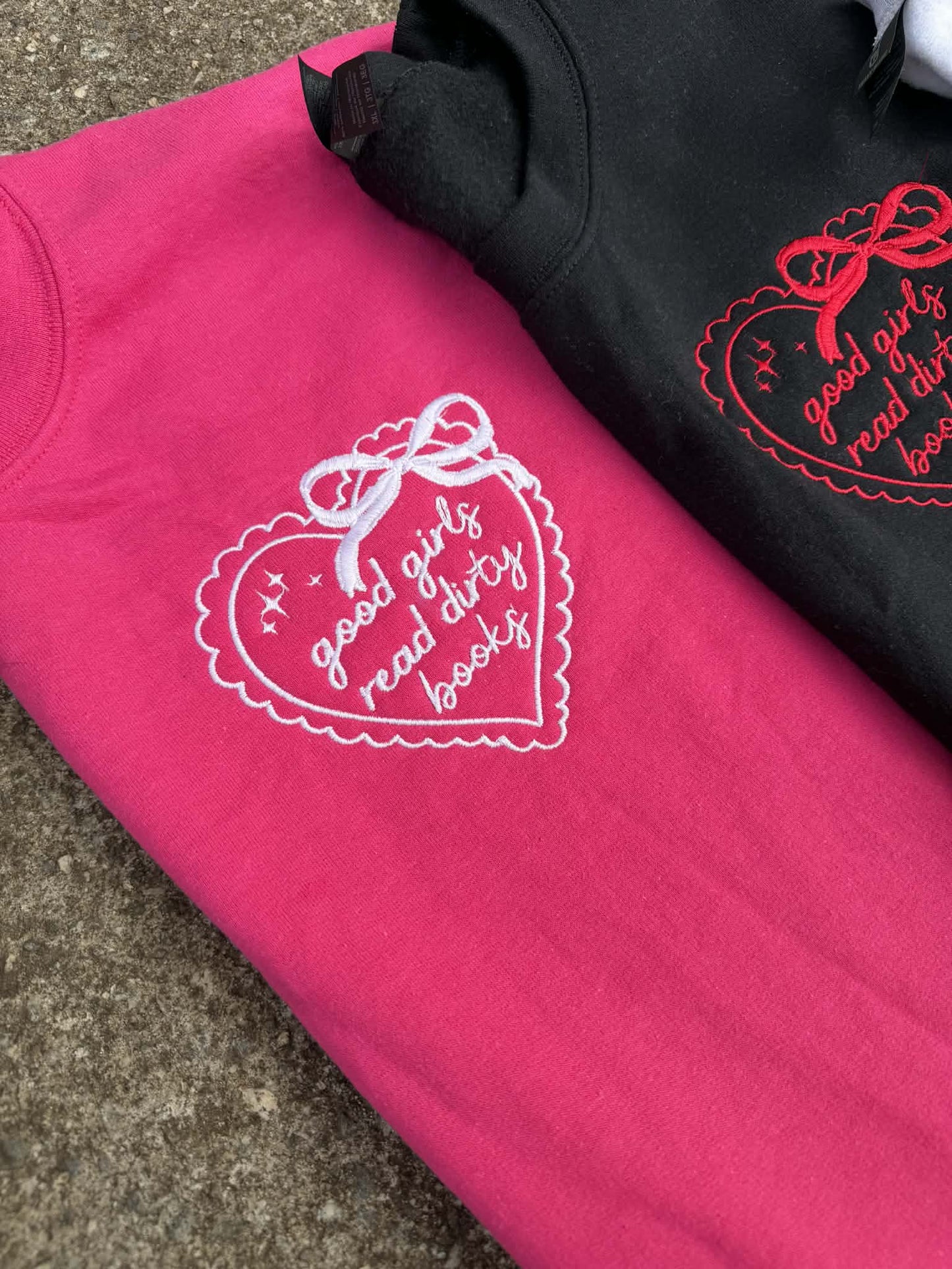 Good Girls Read Dirty Books Embroidered Sweatshirt - Starry Skies Austin