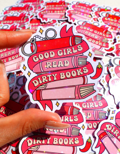 Good Girls Read Dirty Books Sticker - Starry Skies Austin
