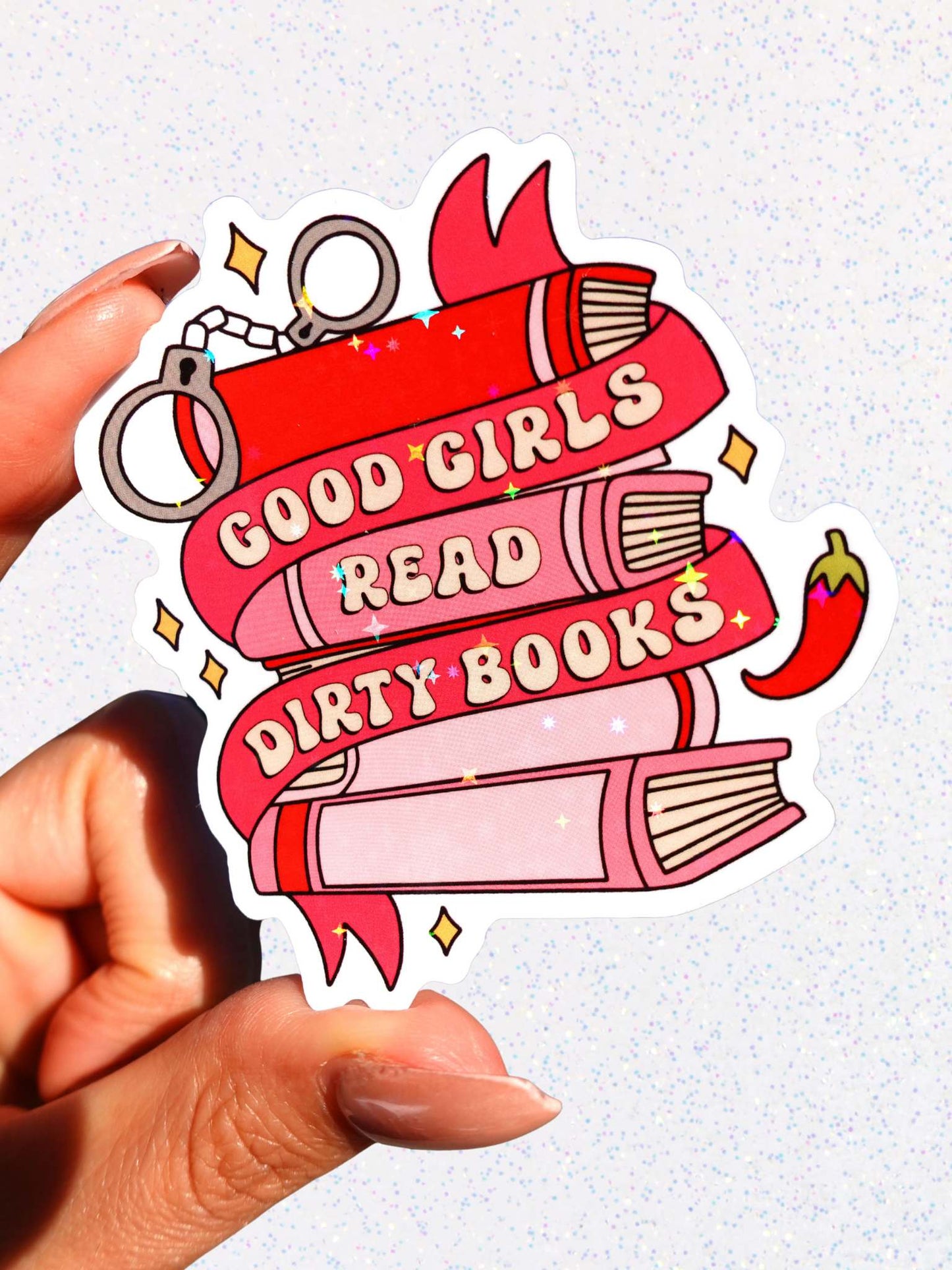 Good Girls Read Dirty Books Sticker - Starry Skies Austin