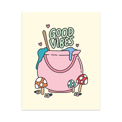 Good Vibes Unframed Art Print - Starry Skies Austin